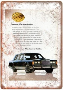 Vintage 1989 Lincoln Town Auto Werbung Retro Look Blechschild A4569 - Bild 1 von 2