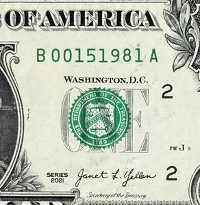 January 5th, 1981 Birthday Anniversary Dollar Fancy Serial Number - Picture 1 of 3