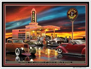 HOT ROD ART PRINT by Larry Grossman PRAISIN' THE LOWER'D - Picture 1 of 4