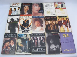 Cassette Tape Lot 15 Whitney Brandi TLC Cece Jackson Ross Boys Men Dru 90s 1990s - Picture 1 of 15