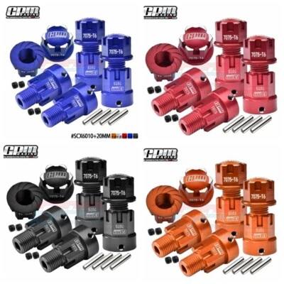 GPM Alloy CNC 7075-T6 Wheel Nut + Adapter +20mm Windened for AXIAL 1/6 SCX6 JEEP - Image 1 of 4