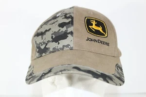 John Deere Mens Camo Hat Adjustable Camouflage Olive Cotton Cap - Picture 1 of 8