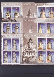 Romania 2014 STAMPS Towers of time clocks architecture MNH SHEETS POST  - Picture 1 of 1