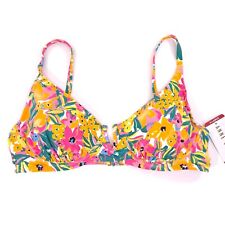 Anne Cole Women's V Wire Bikini Top Sunshine Floral Underwire UPF 50 - Size XL