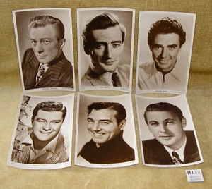 6x VINTAGE PICTUREGOER B&W REAL PHOTO POSTCARDS JONES PAYNE MORGAN REED ROLFE  - Picture 1 of 9