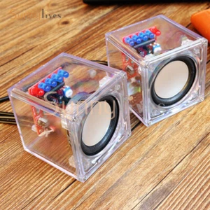 Kit Produzione Altoparlanti Piccoli USB DC 5V 1A Altoparlante Elettronico Fai da Te Trasparente  - Foto 1 di 19
