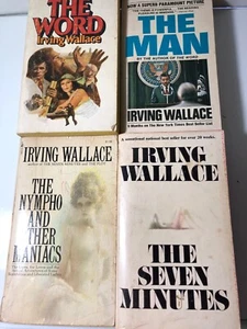 b Irving Wallace Vintage Paperback lot of 4 Classics - Picture 1 of 3