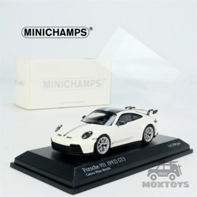MINICHAMPS 1:64 Porsche 911 GT3 (992) 2021 CARRERA WHITE METALLIC Diecast Car - Image 1 of 4