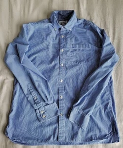 Converse One Star Mens L Shirt Button Up Blue Stripe Embroidered Logo VTG 90s - Picture 1 of 21