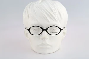 Giorgio Armani 378 181S, Vintage 90s black small oval eyeglasses frames NOS - Picture 1 of 10