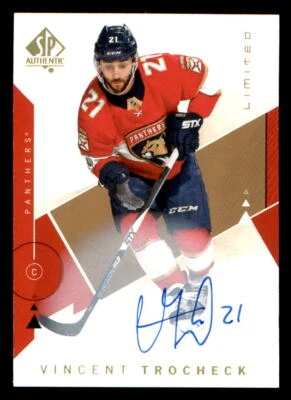 2018-19 SP Authentic Limited AUTO #17 Vincent Trocheck E (ref 225689) - Image 1 of 2