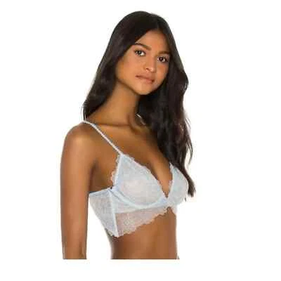 Free People Lucia Underwire Bra in blue SZ 32B - Image 1 of 4