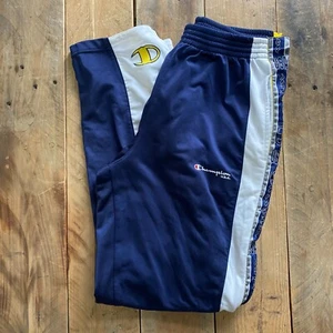 Vintage Champion USA Popper Laufhose - blau/gelb/weiß - groß - Bild 1 von 17