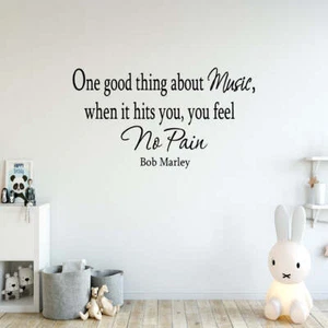 One Good Thing About Music Bob Marley Vinyl Wall Decal VWAQ - Bild 1 von 48