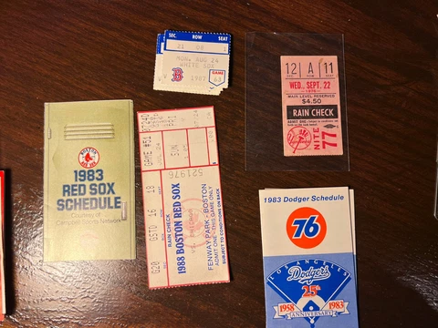 Vintage MLB MILB Baseball Tickets and Pocket Schedules Cover