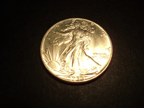 1944 P Walking Liberty Half Dollar BU Cover