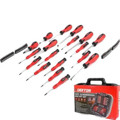 Dekton 38pc Magnetic Torx Pozi Hex Slotted Phillips Screwdriver And Bit Set - Image 1 of 4