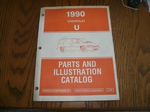 1990 CHEVROLET LUMINA MINIVANS MASTER PARTS ILLUSTRATIONS CATALOG MANUAL U Body - Picture 1 of 9