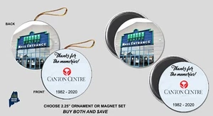 CANTON CENTRE MALL Ornament / Magnet Set - Vintage Defunct Shopping Dead Ohio OH - Picture 1 of 1