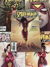 SPIDER-WOMAN #1 -5 ORIGIN Marvel Sexy Comic Hero BENDIS LUNABROS JESSICA DREW