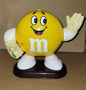 Rare Large  Yellow Round M&M Candy Dispenser