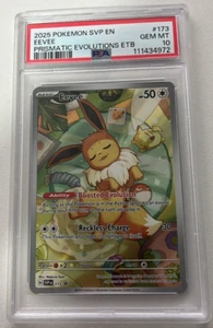 2025 POKEMON BLACK STAR PROMO 173 EEVEE PRISMATIC EVOLUTIONS ETB PSA 10 GEM MINT - Picture 1 of 2