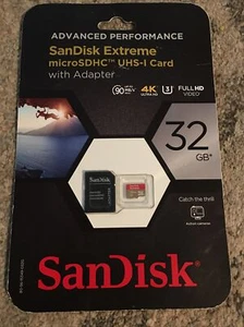 Advanced Performance SanDisk Extreme microSDHC UHS-I Card w Adapter 32GB - Picture 1 of 6