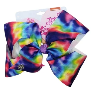 Girls Hair Bows Clips JoJo Siwa Bow Collection Large Wave Tie Dye Girl Accessory - Picture 1 of 5