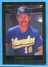 ROBIN YOUNT ~ 1992 Investor's Journal Baseball Black Gold Foil Card #126   