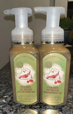 Jabón de manos espumoso suave limpio 2 Bath Body Works CHERRY ALMOND SHORTBREAD 8,75 OZ Foto 1 de 2