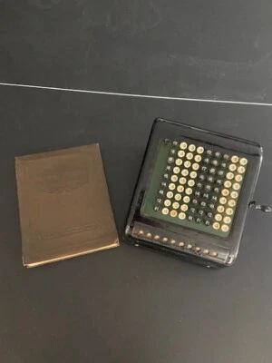 1937 Burroughs Adding Machine/Calculator with Rare Instruction Manual, AS-IS - Image 1 of 4