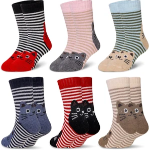 Kids Wool Socks for Boys Girls Warm Hiking Thermal Winter Cozy Soft Thick Toddle - Picture 1 of 6