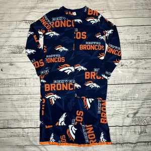 Denver Broncos Bademantel Damen Gr. Large Plüsch durchgehender Reißverschluss weiche Taschen leicht - Bild 1 von 6