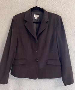 Vintage Damen Talbots braun 3 Knöpfe Blazer Größe 10 weiches Wildlederimitat. " Gefüttert - Bild 1 von 10