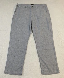 Banana Republic Pants Blue Pin Stripe Linen Blend Drawstring Mens 36x30(28) - Picture 1 of 9