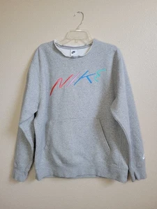Nike Club Fleece Brushed-Back Graphic Pullover Sweatshirt Embroidered-Modified L - Picture 1 of 13