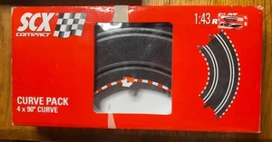 S C X Compact Slotcar Rennbahn Maßstab 1:43 4x 90* Kurve - Bild 1 von 7