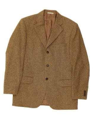 VERSACE Mens 3 Button Blazer Jacket IT 50 Large Brown Flecked Wool DF75 - Image 1 of 4