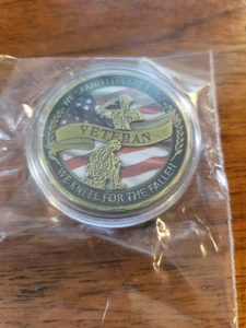 VETERAN-WE STAND FOR THE FLAG CHALLANGE COIN - Picture 1 of 1