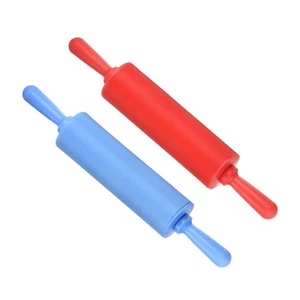 Silicone Rolling Pins 11.8" Non-Stick Blue & Red for Baking DIY Projects - Picture 1 of 5