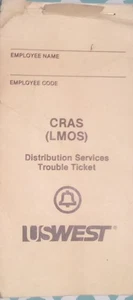 U S West Work Order Booklet Carbonless Copies with additional Notes Pages - Picture 1 of 3