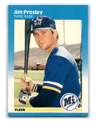 1987 Fleer Glossy #594 Jim Presley - Seattle Mariners - Image 1 of 2