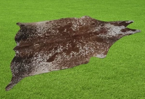 100% Genuine Cow hide Rug Area Carpet Skin Leather 17.69 sq.feet (52"x49") A-328 - Picture 1 of 3