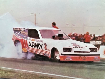 VRHTF NHRA "VINTAGE RARE DON THE SNAKE PRUDHOMME ARMY MONZA FUNNY CAR HAND OUT" - Image 1 of 2