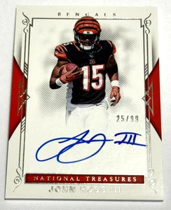 2017 National Treasures John Ross III Auto #RS-JR3 25/99 Bengals - Picture 1 of 2