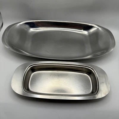 Bandeja de acero inoxidable de colección y bandeja para servir de acero inoxidable Bloomfield Industries  Foto 1 de 4