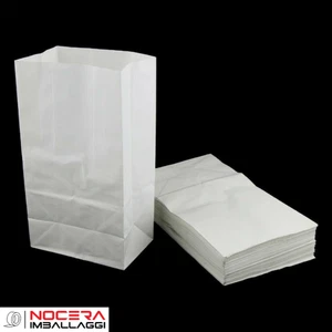 6000 SACCHETTI DI CARTA BIANCHI 14X30 CM, BUSTE RESISTENTI, SACCHI PER ALIMENTI - Foto 1 di 1