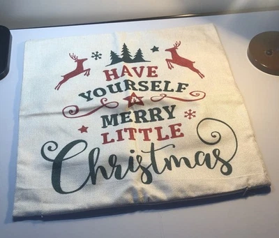 Funda de almohada Have Yourself A Merry Little Christmas decoración del hogar de vacaciones Foto 1 de 4