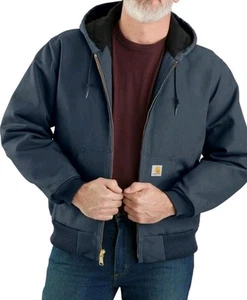 Carhartt J140 Größe Large Tall dunkelblau Herren isolierte Jacke mit Kapuze - Bild 1 von 1