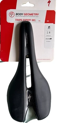 全新 Specialized Body Geo Toupe Expert Gel 130 毫米 216 克 Hollow Ti Hollow 钛。 — 第 1/3 张图片